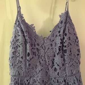 ASTR lavender lace midi dress